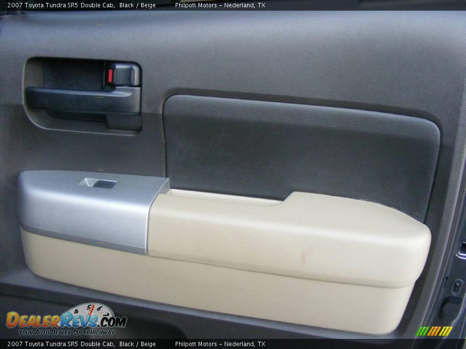 2007 Toyota Tundra SR5 Double Cab Black / Beige Photo #23