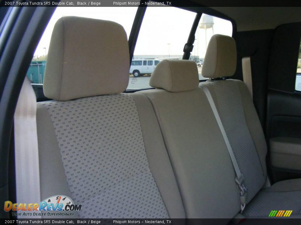 2007 Toyota Tundra SR5 Double Cab Black / Beige Photo #25