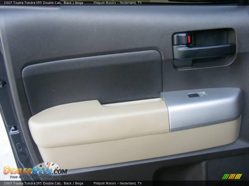 2007 Toyota Tundra SR5 Double Cab Black / Beige Photo #26