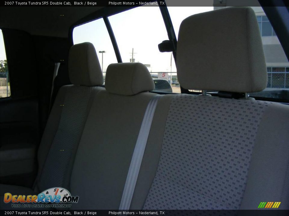 2007 Toyota Tundra SR5 Double Cab Black / Beige Photo #28