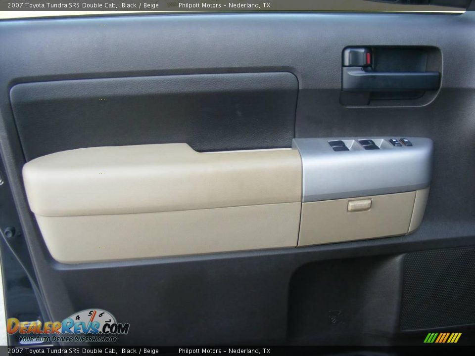 2007 Toyota Tundra SR5 Double Cab Black / Beige Photo #30