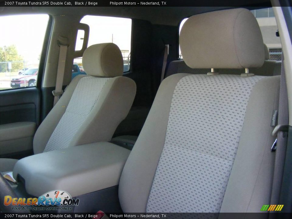 2007 Toyota Tundra SR5 Double Cab Black / Beige Photo #33