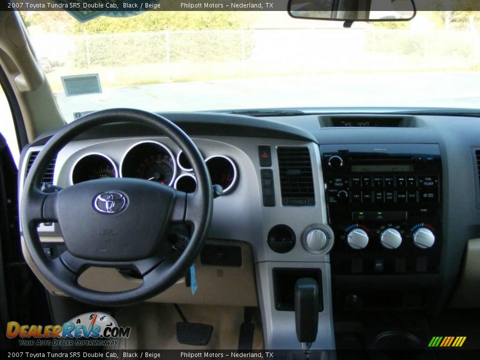 2007 Toyota Tundra SR5 Double Cab Black / Beige Photo #34