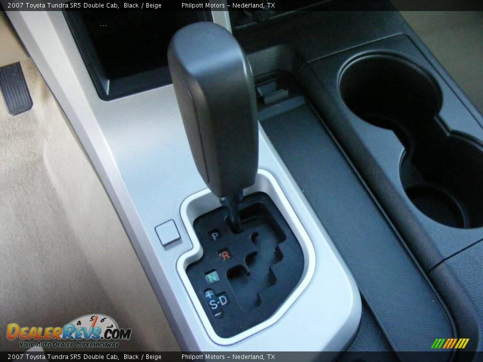 2007 Toyota Tundra SR5 Double Cab Black / Beige Photo #35