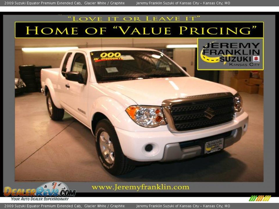 2009 Suzuki Equator Premium Extended Cab Glacier White / Graphite Photo #1