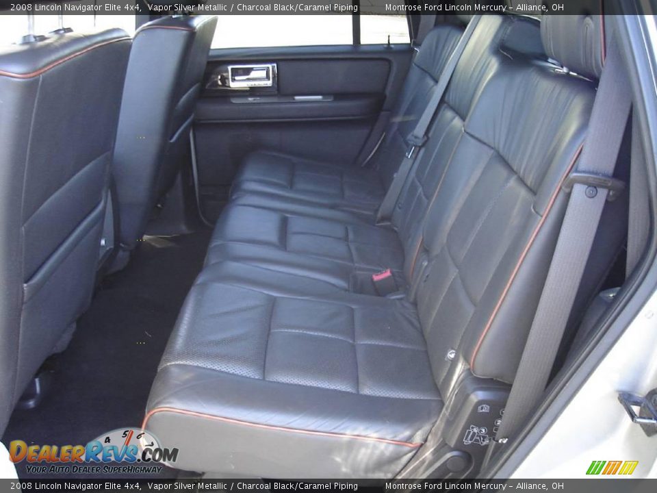 2008 Lincoln Navigator Elite 4x4 Vapor Silver Metallic / Charcoal Black/Caramel Piping Photo #18
