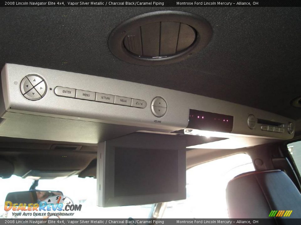 2008 Lincoln Navigator Elite 4x4 Vapor Silver Metallic / Charcoal Black/Caramel Piping Photo #21