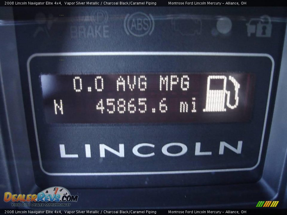 2008 Lincoln Navigator Elite 4x4 Vapor Silver Metallic / Charcoal Black/Caramel Piping Photo #31