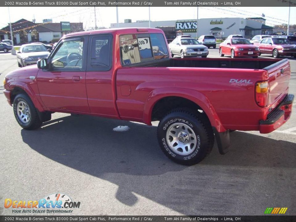 2002 Mazda B-Series Truck B3000 Dual Sport Cab Plus Performance Red / Gray Photo #4