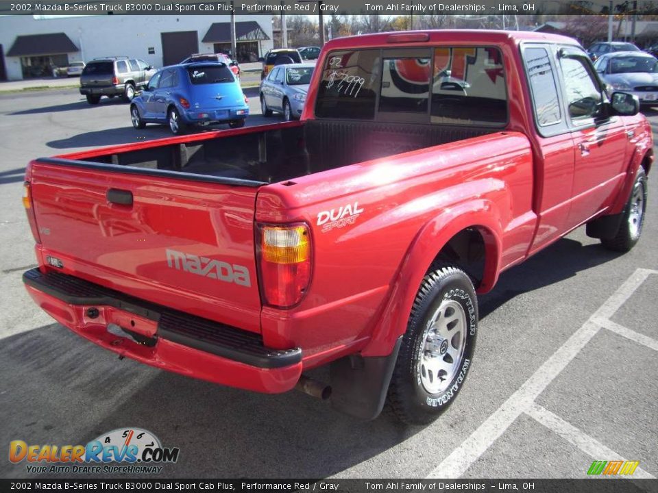 2002 Mazda B-Series Truck B3000 Dual Sport Cab Plus Performance Red / Gray Photo #6