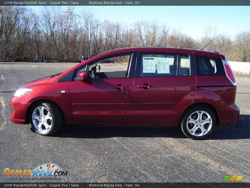 2008 Mazda MAZDA5 Sport Copper Red / Sand Photo #2