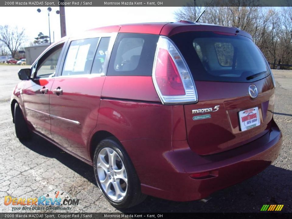 2008 Mazda MAZDA5 Sport Copper Red / Sand Photo #3