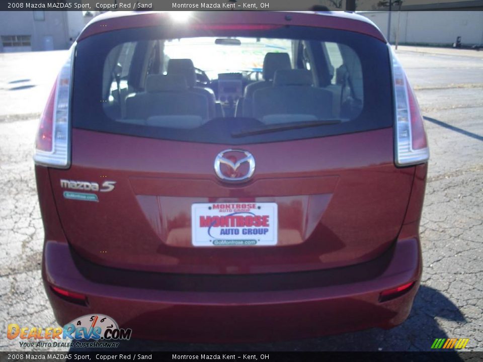 2008 Mazda MAZDA5 Sport Copper Red / Sand Photo #4