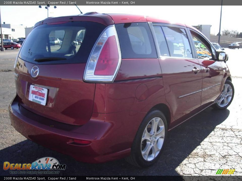 2008 Mazda MAZDA5 Sport Copper Red / Sand Photo #5