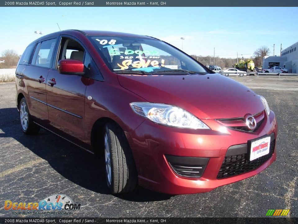 2008 Mazda MAZDA5 Sport Copper Red / Sand Photo #7