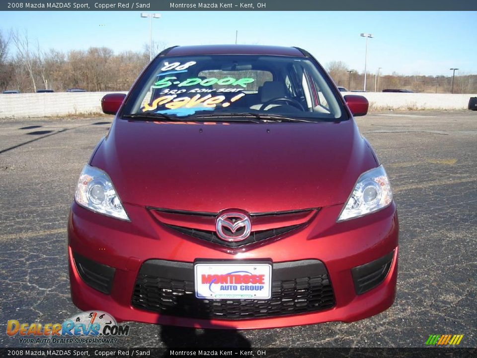 2008 Mazda MAZDA5 Sport Copper Red / Sand Photo #8