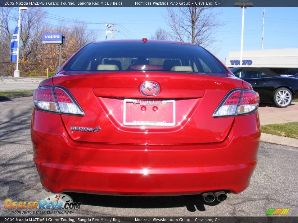 2009 Mazda MAZDA6 i Grand Touring Sangria Red Mica / Beige Photo #4