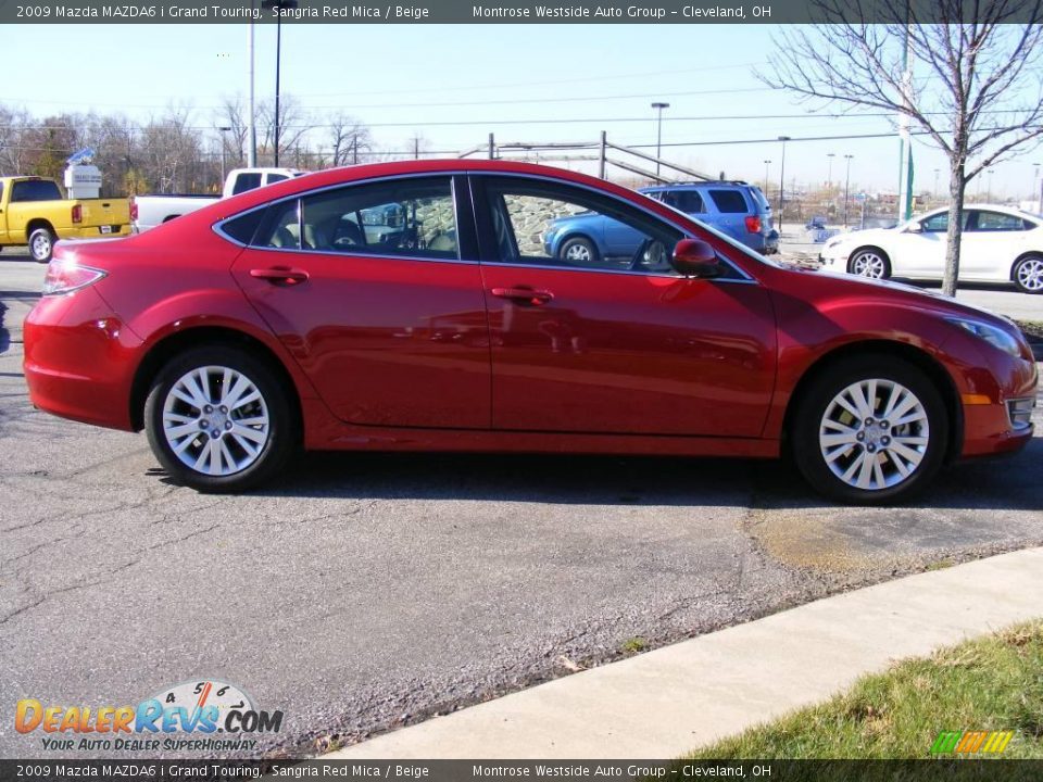 2009 Mazda MAZDA6 i Grand Touring Sangria Red Mica / Beige Photo #6