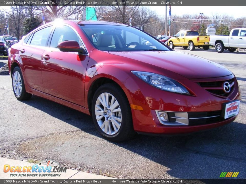 2009 Mazda MAZDA6 i Grand Touring Sangria Red Mica / Beige Photo #7