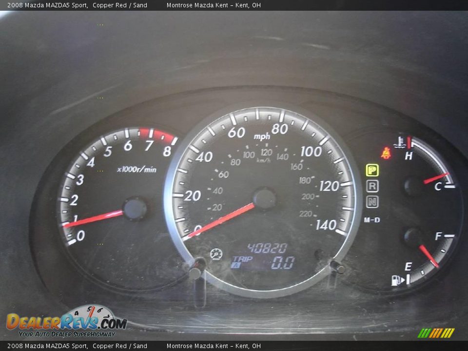 2008 Mazda MAZDA5 Sport Copper Red / Sand Photo #26