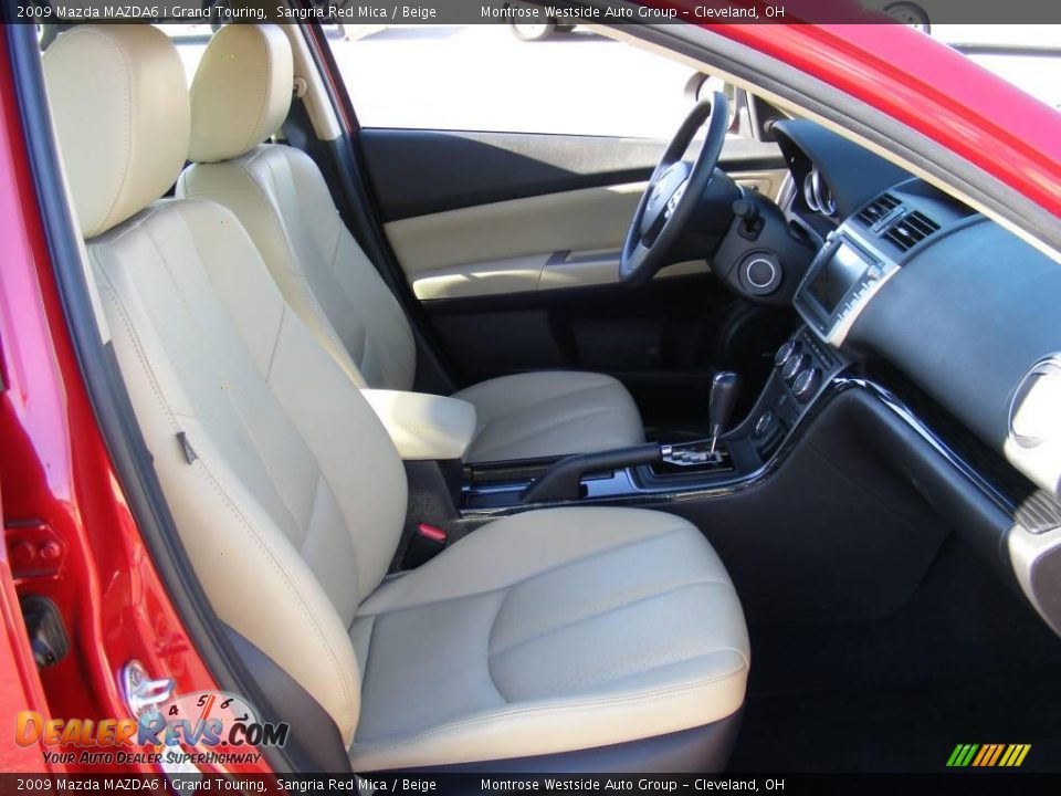 2009 Mazda MAZDA6 i Grand Touring Sangria Red Mica / Beige Photo #13