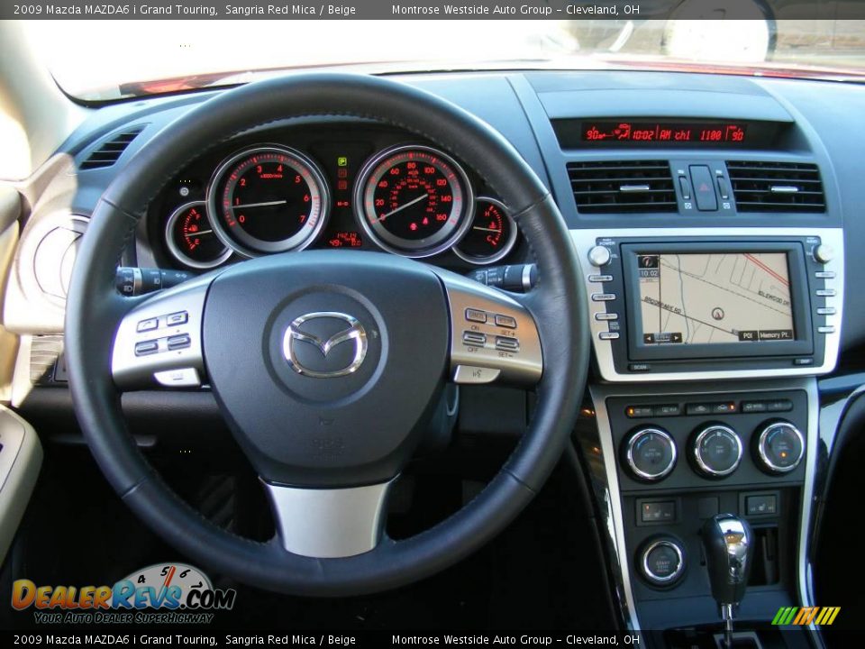 2009 Mazda MAZDA6 i Grand Touring Sangria Red Mica / Beige Photo #15