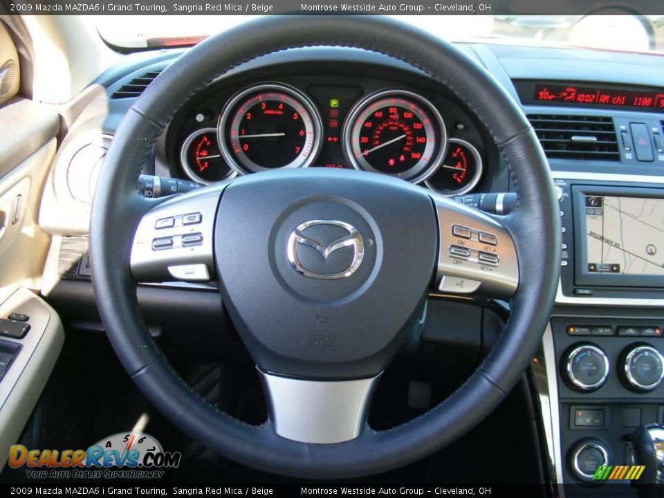 2009 Mazda MAZDA6 i Grand Touring Sangria Red Mica / Beige Photo #16