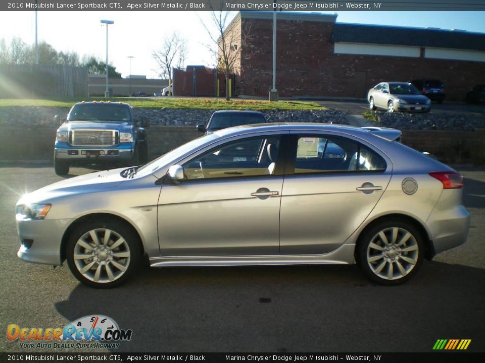 2010 Mitsubishi Lancer Sportback GTS Apex Silver Metallic / Black Photo #7