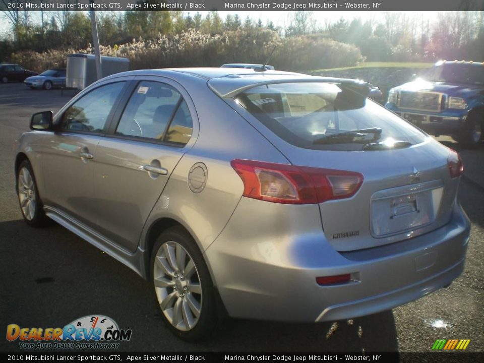 2010 Mitsubishi Lancer Sportback GTS Apex Silver Metallic / Black Photo #8