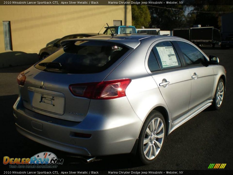 2010 Mitsubishi Lancer Sportback GTS Apex Silver Metallic / Black Photo #10