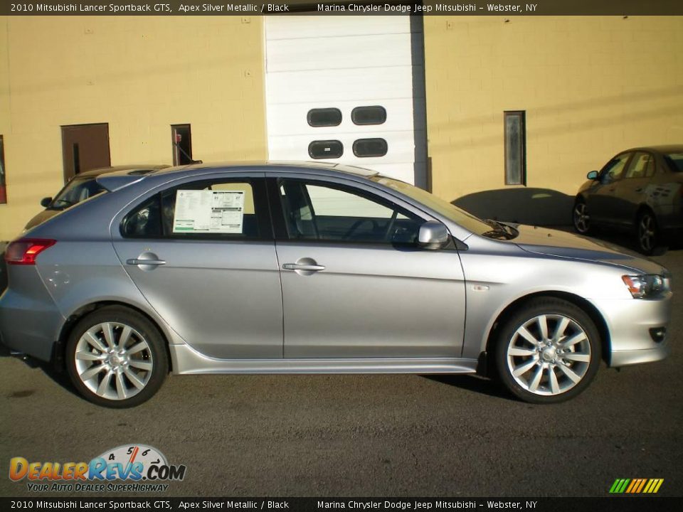 2010 Mitsubishi Lancer Sportback GTS Apex Silver Metallic / Black Photo #11