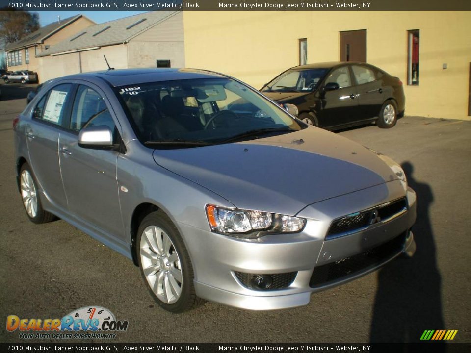 2010 Mitsubishi Lancer Sportback GTS Apex Silver Metallic / Black Photo #12