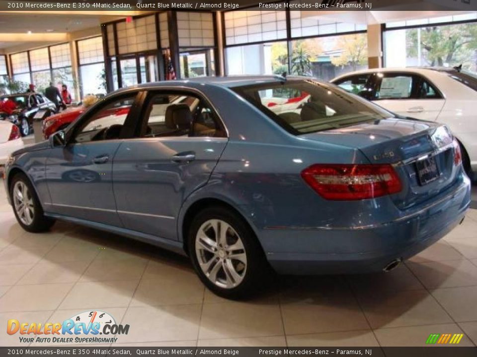 2010 Mercedes-Benz E 350 4Matic Sedan Quartz Blue Metallic / Almond Beige Photo #4