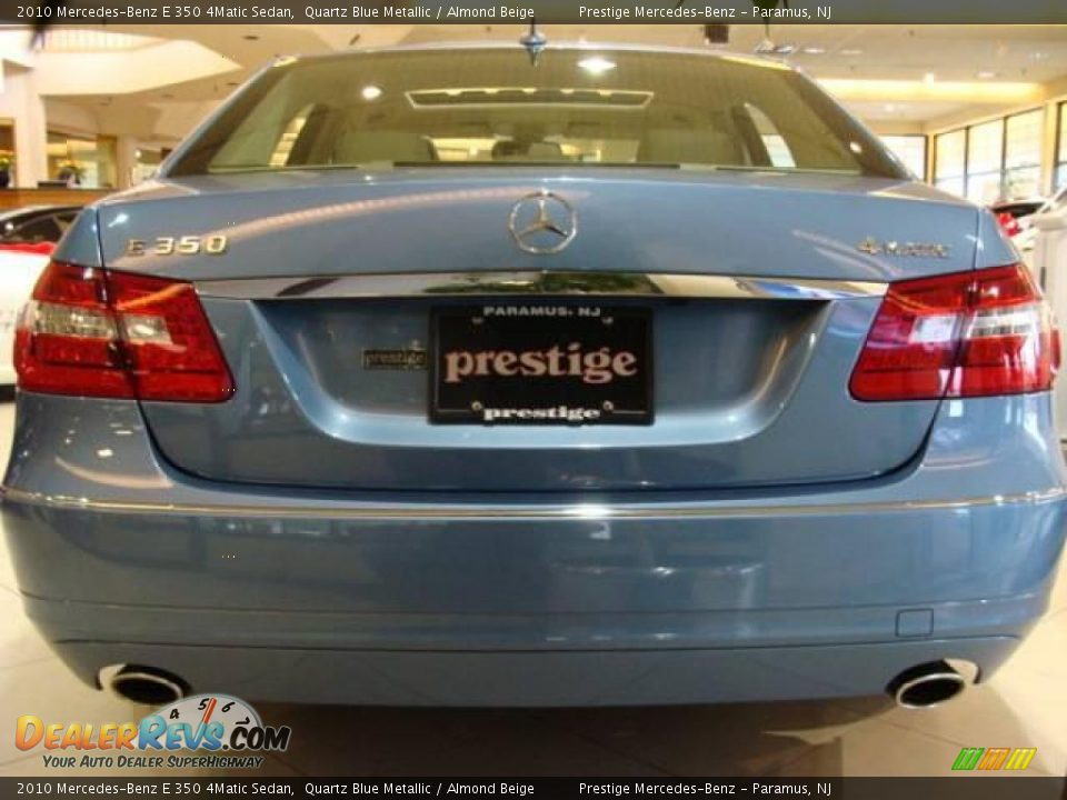 2010 Mercedes-Benz E 350 4Matic Sedan Quartz Blue Metallic / Almond Beige Photo #5