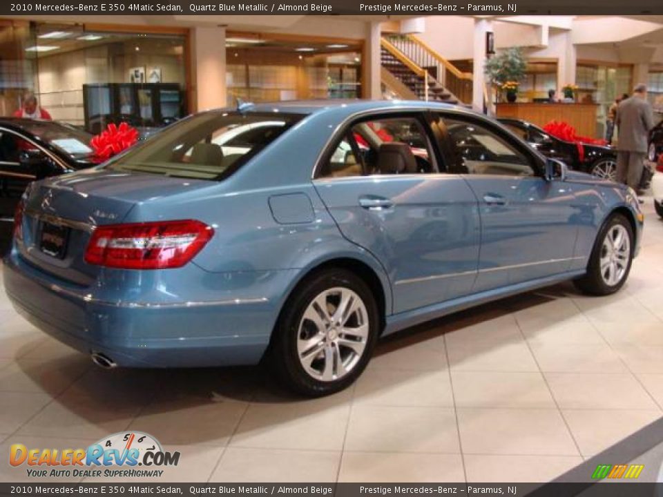 2010 Mercedes-Benz E 350 4Matic Sedan Quartz Blue Metallic / Almond Beige Photo #6