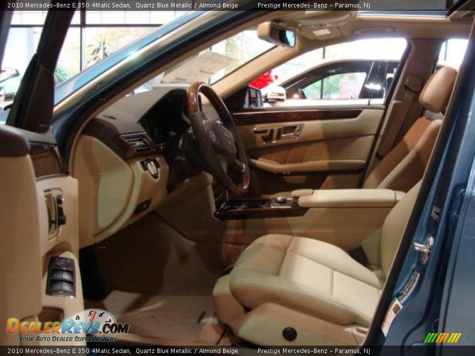 2010 Mercedes-Benz E 350 4Matic Sedan Quartz Blue Metallic / Almond Beige Photo #8