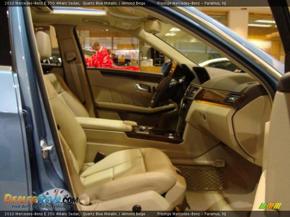 2010 Mercedes-Benz E 350 4Matic Sedan Quartz Blue Metallic / Almond Beige Photo #9