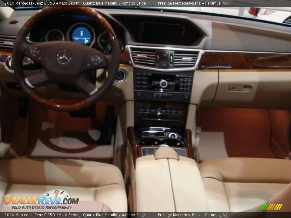2010 Mercedes-Benz E 350 4Matic Sedan Quartz Blue Metallic / Almond Beige Photo #10