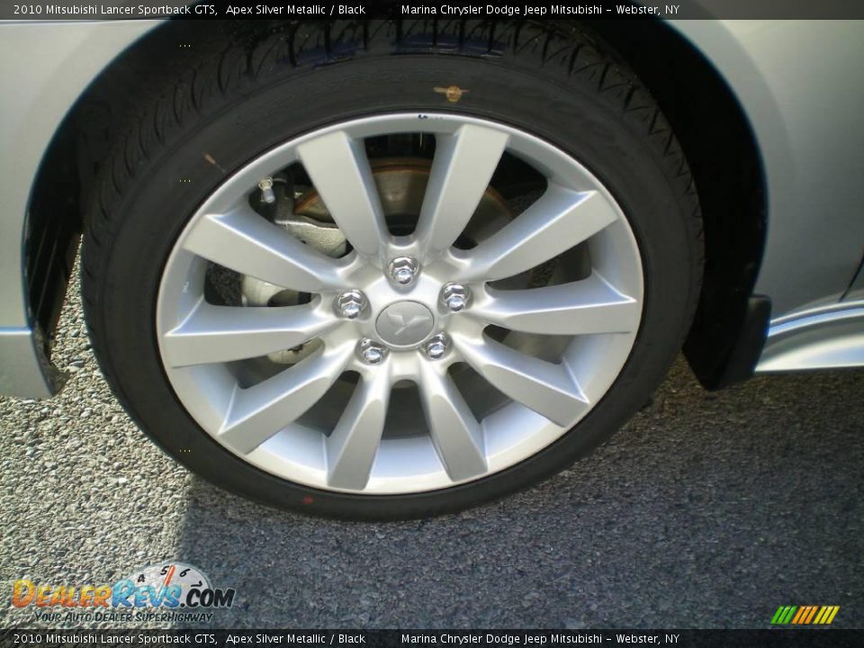 2010 Mitsubishi Lancer Sportback GTS Apex Silver Metallic / Black Photo #26