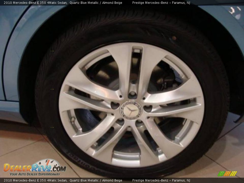 2010 Mercedes-Benz E 350 4Matic Sedan Quartz Blue Metallic / Almond Beige Photo #15