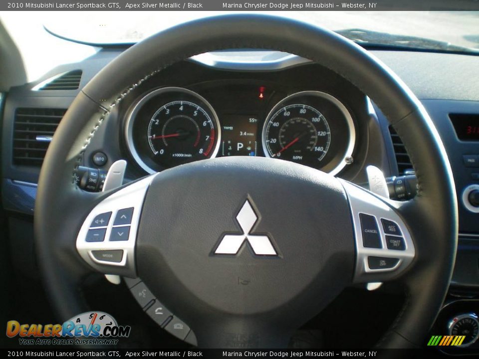 2010 Mitsubishi Lancer Sportback GTS Apex Silver Metallic / Black Photo #28