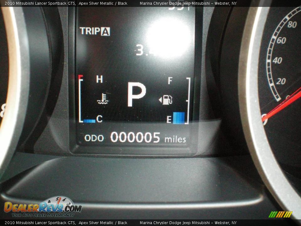 2010 Mitsubishi Lancer Sportback GTS Apex Silver Metallic / Black Photo #29