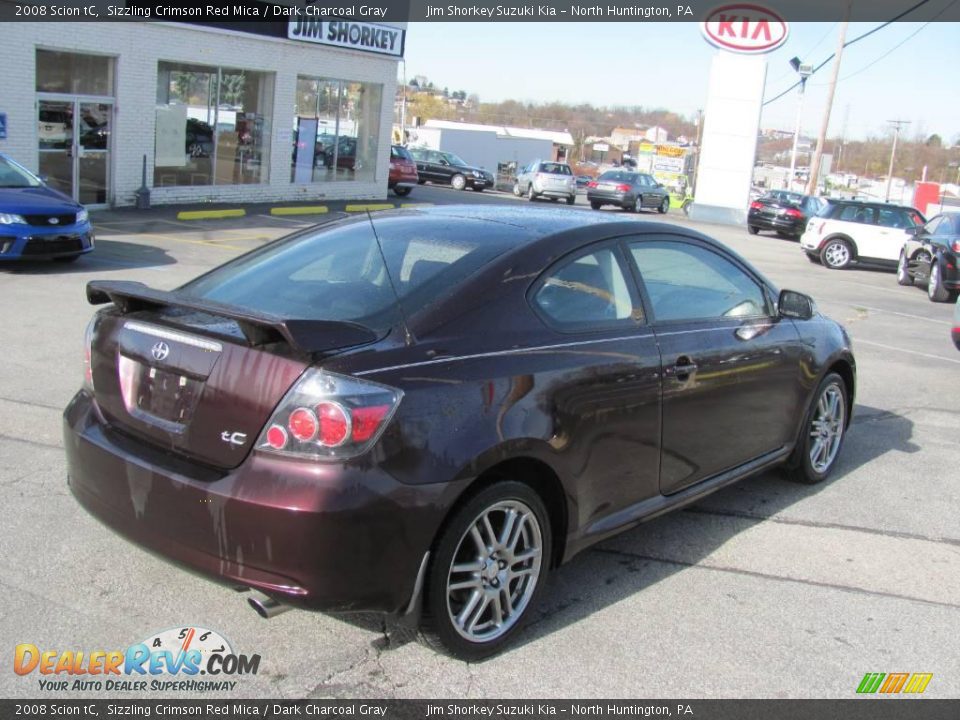2008 Scion tC Sizzling Crimson Red Mica / Dark Charcoal Gray Photo #3