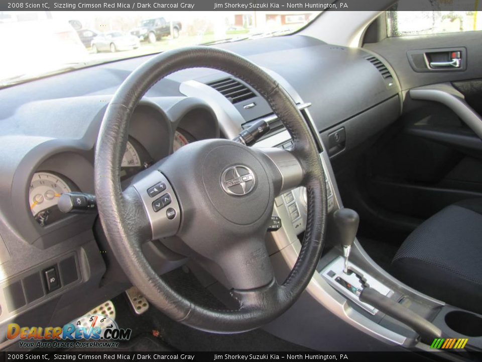 2008 Scion tC Sizzling Crimson Red Mica / Dark Charcoal Gray Photo #10