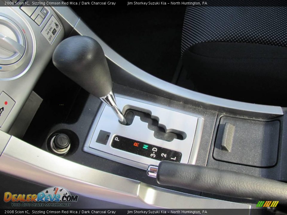 2008 Scion tC Sizzling Crimson Red Mica / Dark Charcoal Gray Photo #11
