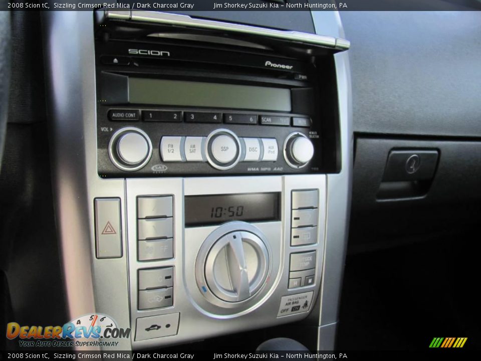 2008 Scion tC Sizzling Crimson Red Mica / Dark Charcoal Gray Photo #12
