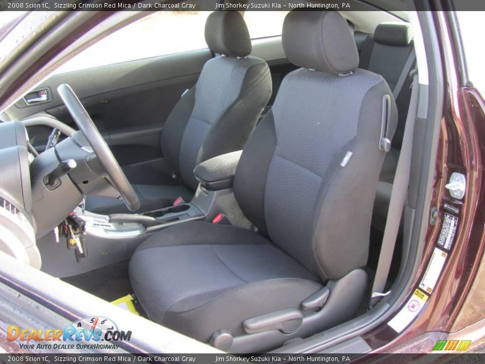 2008 Scion tC Sizzling Crimson Red Mica / Dark Charcoal Gray Photo #13