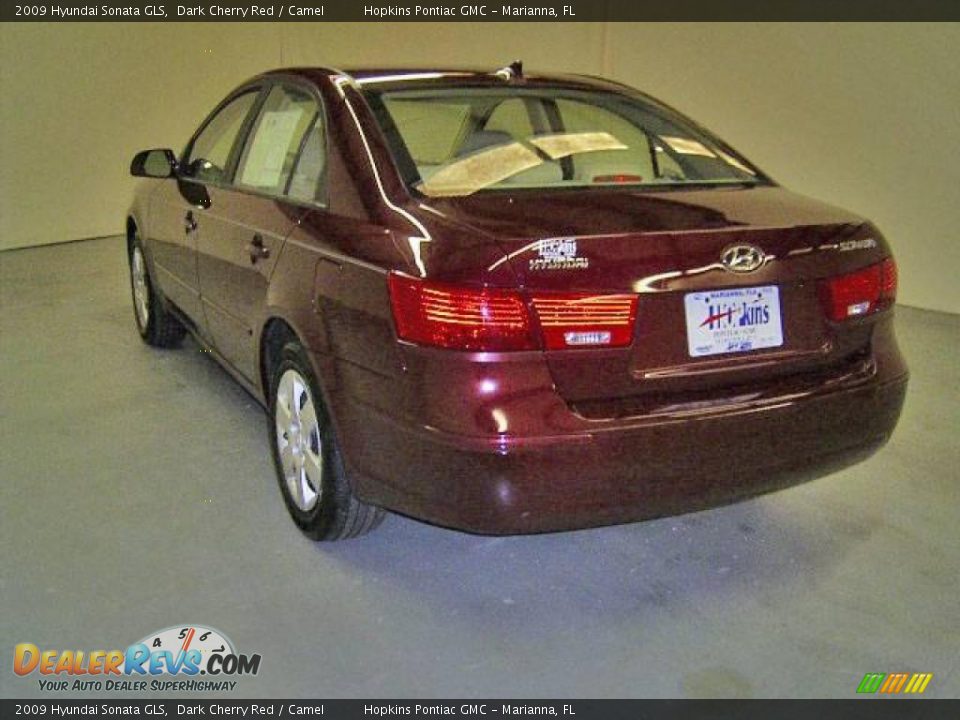 2009 Hyundai Sonata GLS Dark Cherry Red / Camel Photo #3