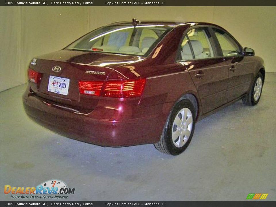 2009 Hyundai Sonata GLS Dark Cherry Red / Camel Photo #4
