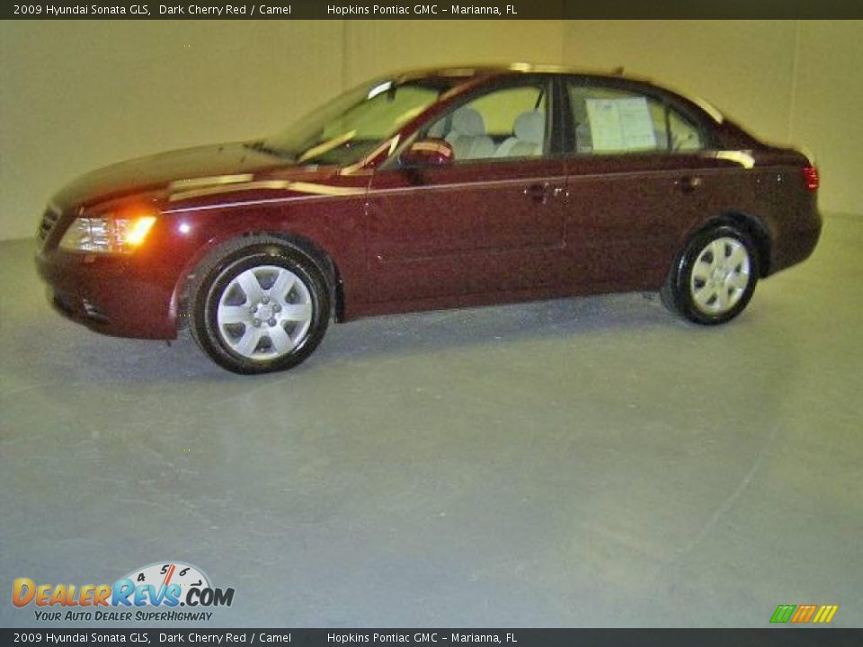 2009 Hyundai Sonata GLS Dark Cherry Red / Camel Photo #6